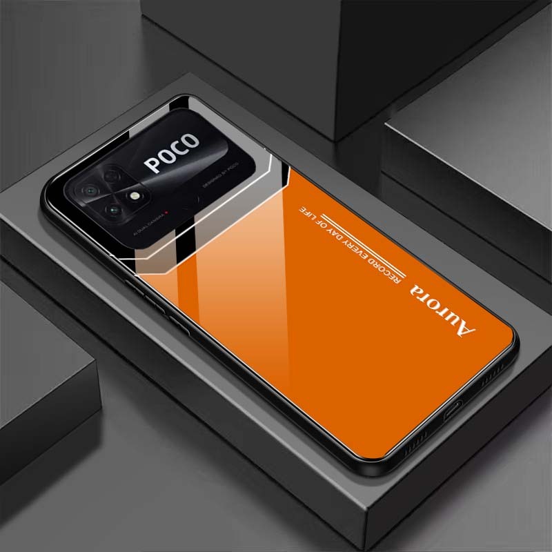 Ốp Lưng XIAOMI POCO C40 Mặt Lưng Kính Cường Lực Sáng Bóng