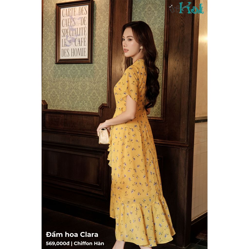 Đầm hoa Clara The Kat House, Vải Chiffon Hoa Mềm Mại, Vibe Dịu Dàng, Nàng Thơ Thích Hợp Đi Chơi, Đi Làm