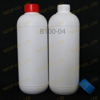 Chai nhựa HPDE 1000mL Trắng đục 2 màu nắp tiện dụng - B100-04