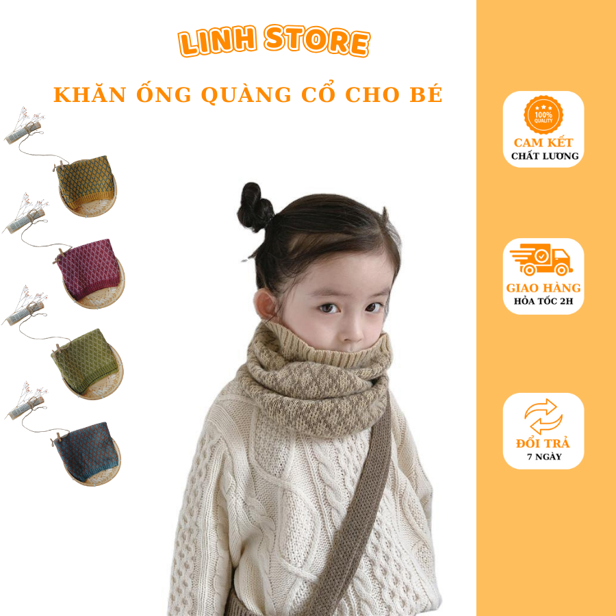 Khăn len ống siêu mịn cho bé hàng quảng châu