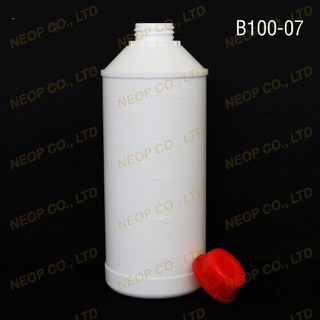Chai Nhựa Trắng Đục HPDE B100-07 - 1000mL Nắp Galenti Khóa Màu Đỏ Siêu Xinh - Có Vạch Định Mức 1000ml