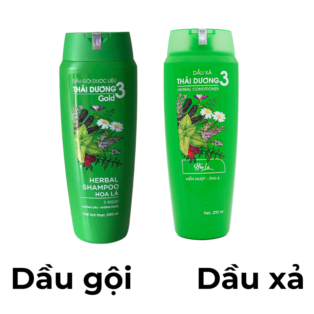 Ảnh Dầu gội và dầu xả dược liệu Thái Dương 3 / 3 Gold Chai 200ml - Sao Thái Dương 4