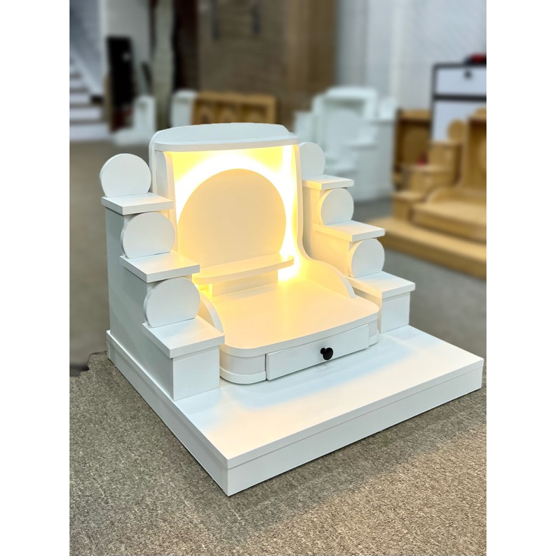 ( Có Đèn Led Sẵn ) TRỌN BỘ THẦN TÀI THỔ ĐỊA TRƠN MÀU TRẮNG