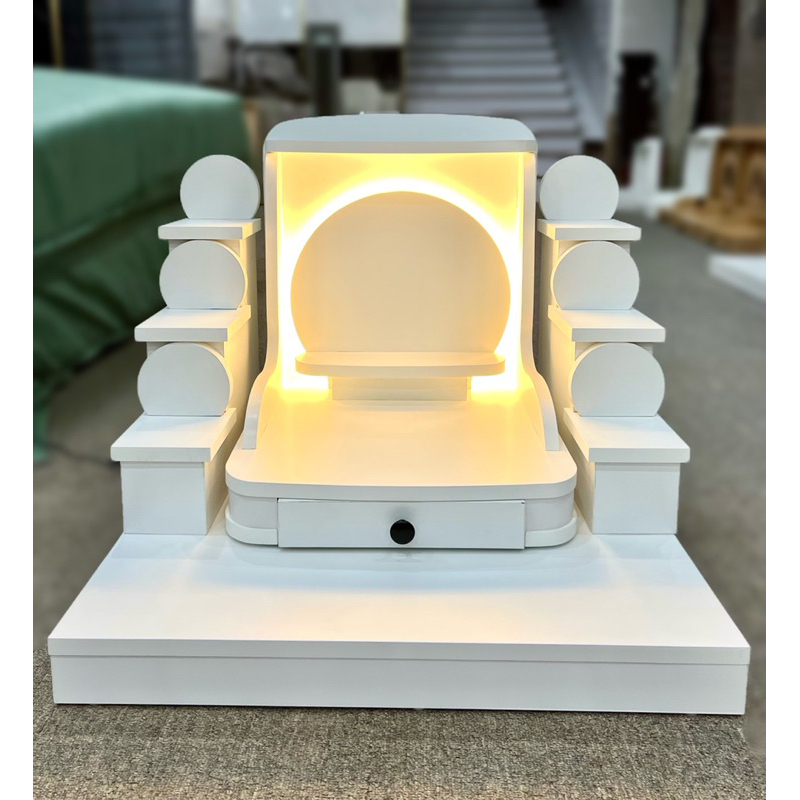 ( Có Đèn Led Sẵn ) TRỌN BỘ THẦN TÀI THỔ ĐỊA TRƠN MÀU TRẮNG
