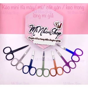 Kéo nhỏ siêu sắc cắt tỉa mi mày đầu cong chất liệu thép không gỉ