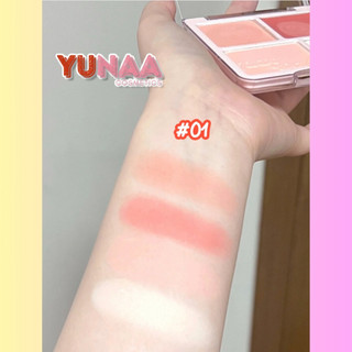 [Y271] Phấn Má Hồng, Bắt Sáng JUDYDOLL 4 Ô Trái Tim - BLUSH & HIGHLIGHT PALETTE