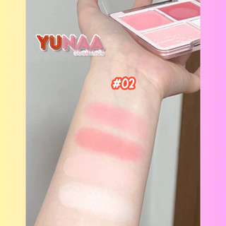 [Y271] Phấn Má Hồng, Bắt Sáng JUDYDOLL 4 Ô Trái Tim - BLUSH & HIGHLIGHT PALETTE