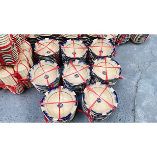 Dĩa Phết Xanh Nam Bộ Lòng Sâu (Ảo Phết) Size Đại Đường Kính 20cm - Gốm Xưa - Gốm Cho Người Hoài Niệm - Gốm Lái Thiêu