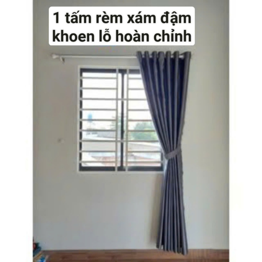 MÀN - RÈM CỬA SỔ MÀU XÁM ĐẬM NGANG 1,5M X CAO 1,4M | Shopee Việt Nam