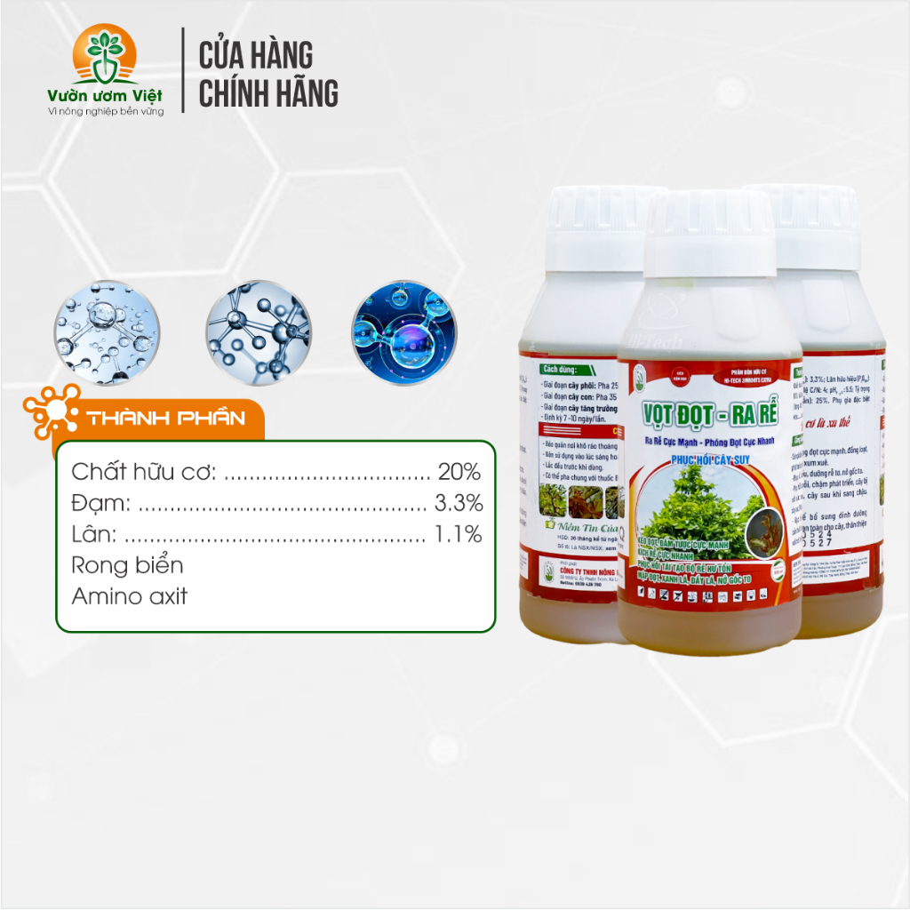 [Chuyên mai vàng] Phân bón Vọt Đọt Ra Rễ làm xanh dày lá, chống thối rễ, ra rễ đọt tức thời - 500ml