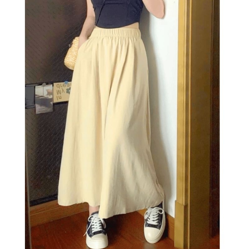 45-110KG Quần Giả Váy Có Túi Lưng Thun Bigsize Ống Siêu Rộng Dáng Xòe Thời Trang - MÃ 27 VÀ 43