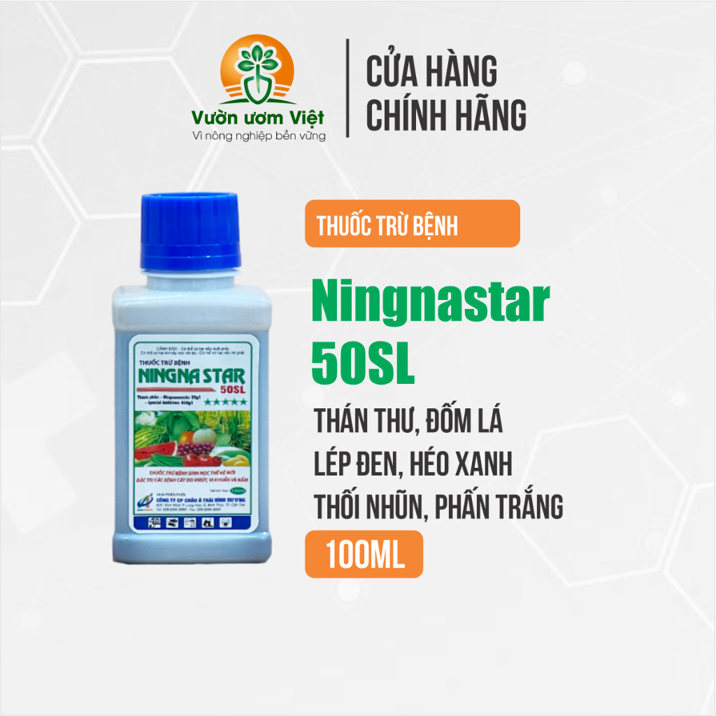 Thuốc trừ bệnh Ningnastar 5SL - trị héo xanh, bạc lá, lở cổ rễ - khắc tinh vi khuẩn hại cây trồng.