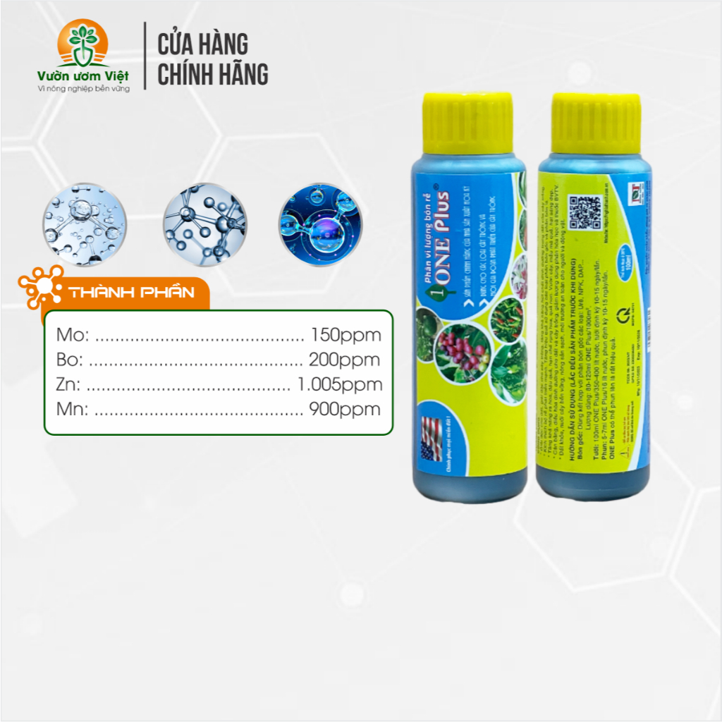 Phân bón lá One Plus giải độc cây, mát rễ, tăng đề kháng, tái tạo tế bào chết, vi lượng cao - 100ml