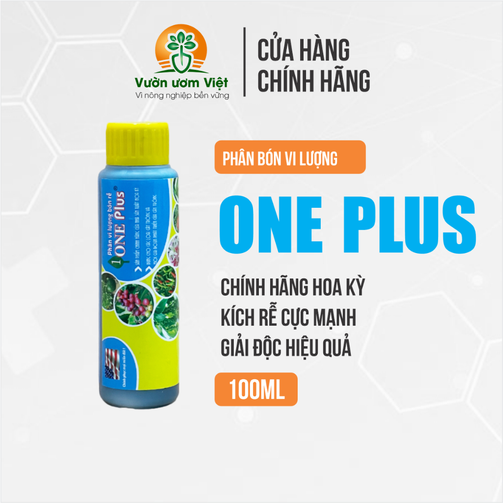 Phân bón lá One Plus giải độc cây, mát rễ, tăng đề kháng, tái tạo tế bào chết, vi lượng cao - 100ml