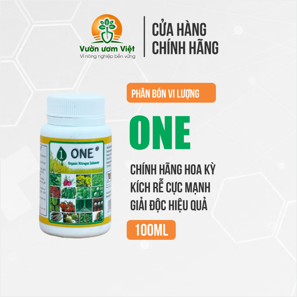 Phân bón vi lượng ONE - tăng hiệu lực phân bón, kích thích rễ lá phát triển, giải độc hữu cơ - 100ml