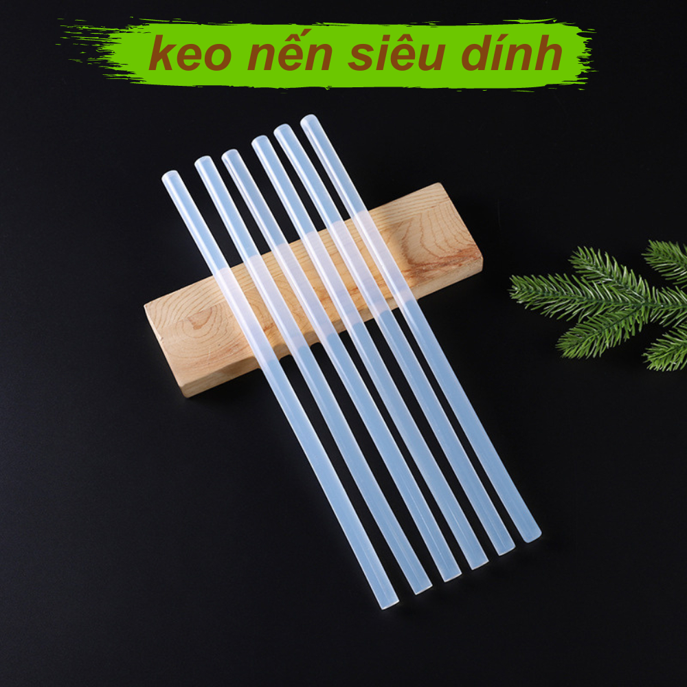 Combo 10 cây keo nến nhỏ keo nến to siêu dính, keo nến silicon dùng cho súng 20W đến 100W
