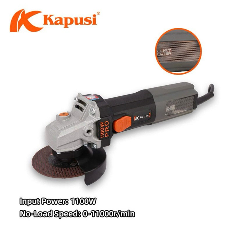 Máy Mài Góc KAPUSI 1100W PRO Có Dây - Máy Cắt Cầm Tay Φ100mm Lọc Bụi Động Cơ