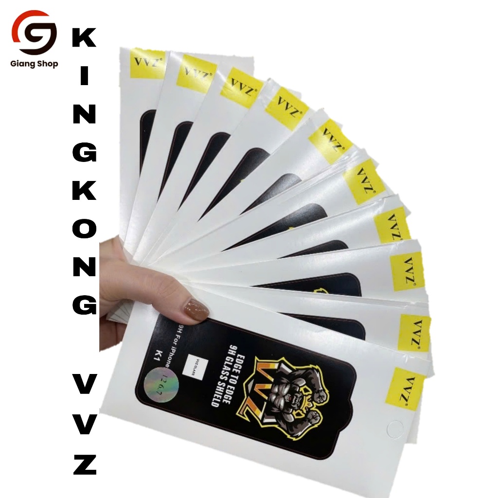 Kính Cường Lực I.Phone. Chính Hãng VVZ. Độ Cứng 9H Siêu Mượt Bảo Vệ Màn Hình Toàn Diện