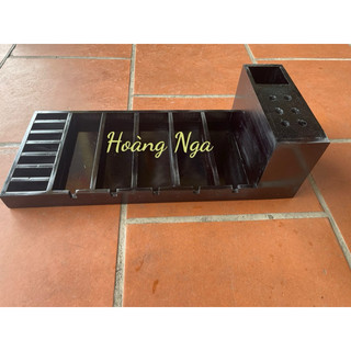 khay đựng tông đơ 5 ngăn màu đen kt 58x25cm mẫu hot