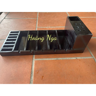 khay đựng tông đơ 5 ngăn màu đen kt 58x25cm mẫu hot