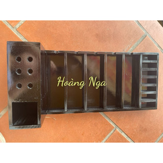 khay đựng tông đơ 5 ngăn màu đen kt 58x25cm mẫu hot