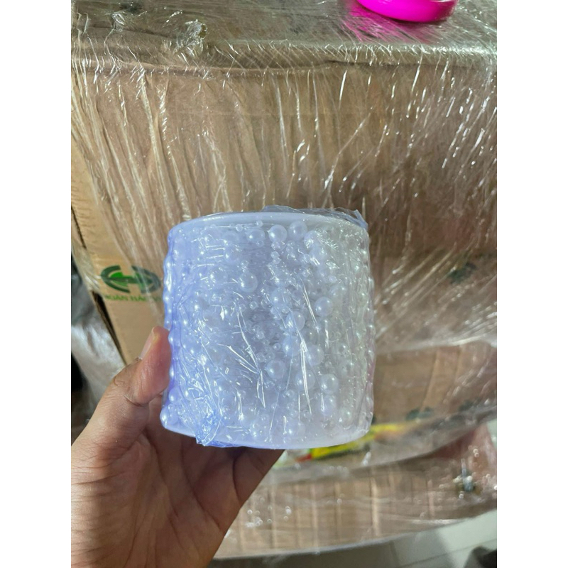 CUỘN 10M DÂY CHUỖI NGỌC HẠT TRAI TRANG TRÍ BÓ HOA CÔ DÂU, HOA CƯỚI HANDMADE, TRANG TRÍ TRUNG THU,ĐÈN LỒNG ANGIHOME