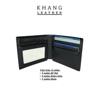 Ví nam da bò dập vân sang trọng kích thước 11x9cm đựng thẻ đựng tiền bảo hành 24 tháng