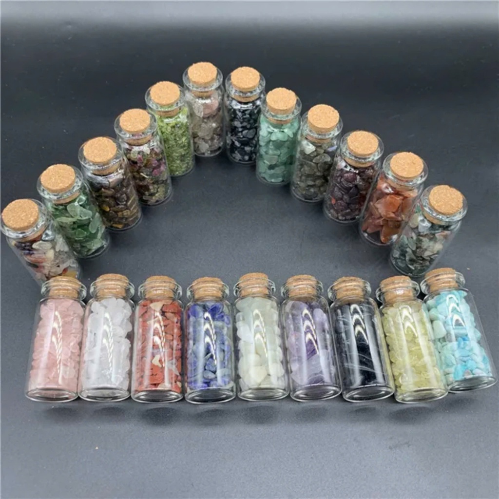 Hũ đá Thạch Anh thanh tẩy 10gr dùng trong tarot hoặc treo phòng, bỏ balo túi xách