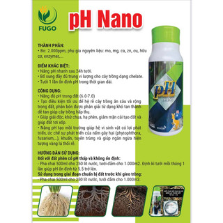 Phân bón gốc pH NANO Nâng pH trong đất, cải tạo đất chai 500ml
