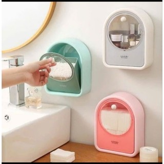 Hộp đựng bông tẩy trang chất liệu HIPS đa năng treo tường tiện lợi