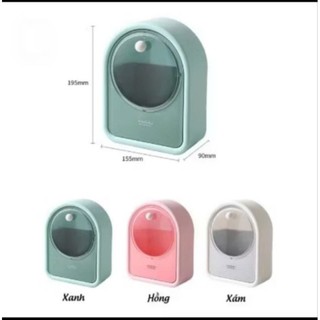 Hộp đựng bông tẩy trang chất liệu HIPS đa năng treo tường tiện lợi
