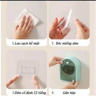 Hộp đựng bông tẩy trang chất liệu HIPS đa năng treo tường tiện lợi