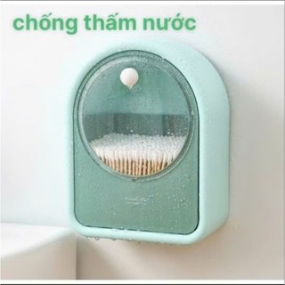 Hộp đựng bông tẩy trang chất liệu HIPS đa năng treo tường tiện lợi