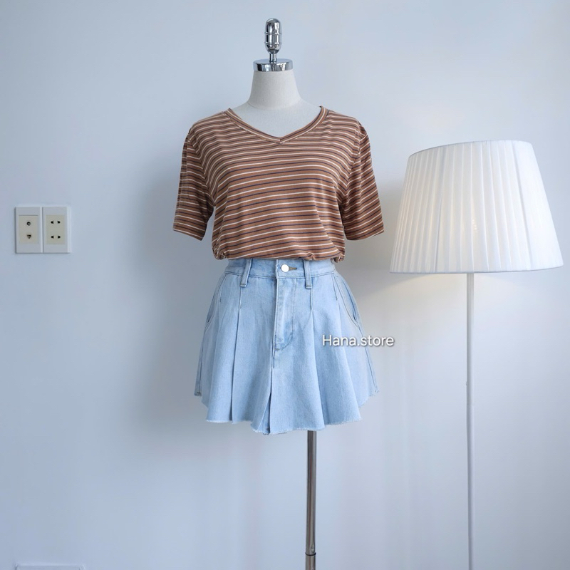 Nâu sọc cotton mềm