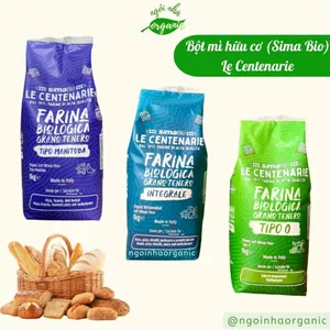 Bột mì hữu cơ nguyên cám/trắng đa dụng/ bột mì Manitoba (Protein 14%) - Sima Bio nhập khẩu Ý