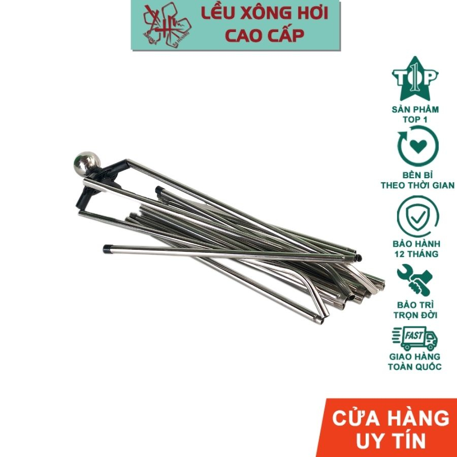 Khung lều + Áo lều xông hơi XẠ HƯƠNG, siêu gọn, Thải Độc Và Nâng Cao Sức Khỏe (khung lều inox + vải lều không gồm nồi)