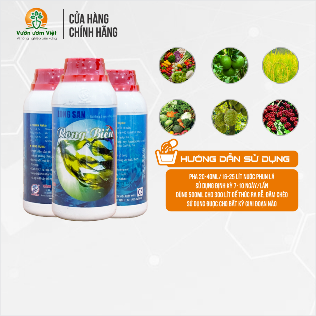 Phân bón Rong Biển - làm mát cây, đảm bộ lá xanh mướt, đâm đọt cực nhanh, rễ mới ra liên tục - 500ml