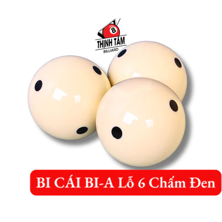 [THỊNH TÂM] Bóng Bida Bi Cái Lỗ Aramith Thịnh Tâm Bi-a Lỗ 6 Chấm Đen Đỏ
