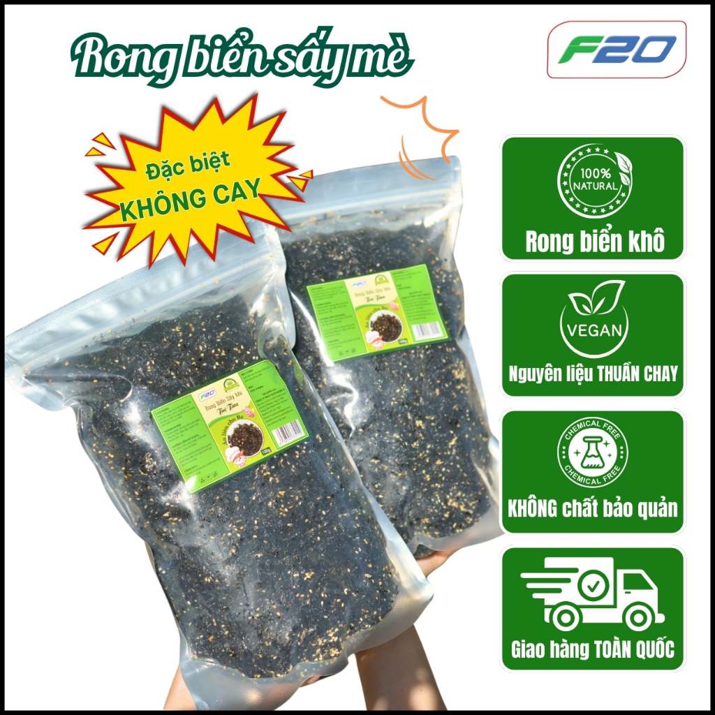 1KG/500g Rong Biển Sấy Mè Tuệ Tâm KHÔNG CAY - Rong biển ăn liền, Trộn ...