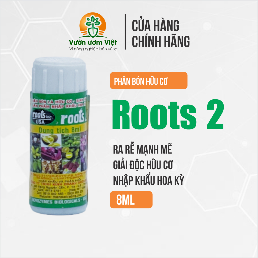 [Mua nhiều giảm] Roots 2 - kích thích ra rễ cực mạnh, cải tạo đất trồng, tăng sức đề kháng - 8ml