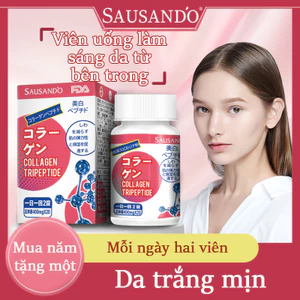 SAUSANDO Viên uống trắng da GLUTATHIONE - Viên uống collagen trắng da, mờ nám giảm nếp nhăn (Mỗi hộp 1 lọ, mỗi lọ 20 viê