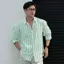 Áo Sơ Mi Kẻ Sọc Vải Linen Cao Cấp Form Rộng Có Túi Ngục , Áo Sơ Mi Oversize ZUTEE