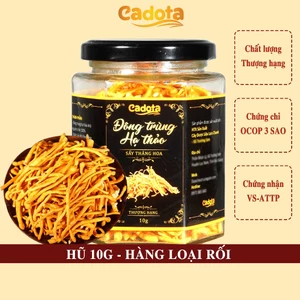 Lọ 10 gam sợi rối - Đông trùng hạ thảo sấy khô thăng hoa CADOTA