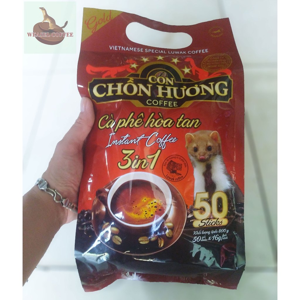 Cà phê hoà tan Con Chồn Hương - Túi 50 gói x 16g | Shopee Việt Nam