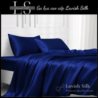 (Best Seller) Bộ Ga Gối Lụa Lavish Silk nệm cao 10cm Cao Cấp Mát Lạnh Hàng Loại 1-chart chọn màu