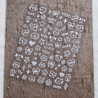 Sticker Cat Dog Dán Móng Mix Mẫu