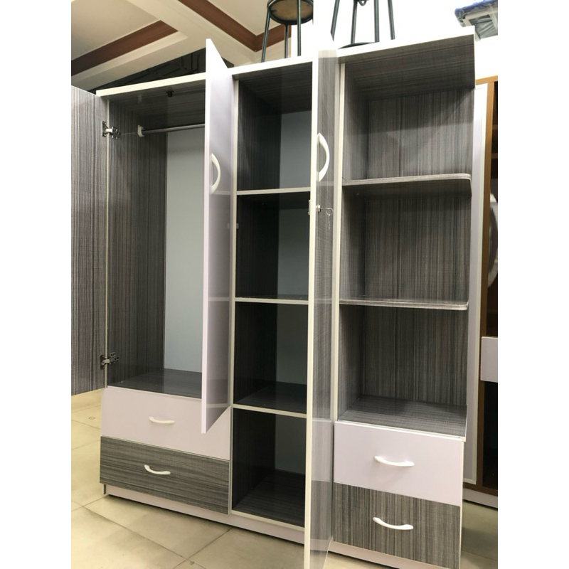 Tủ quần áo nhựa đài loan kèm kệ(145x170x45)lót lõi gỗ bản lề (Giao và ráp miễn phí nội thành TPHCM)