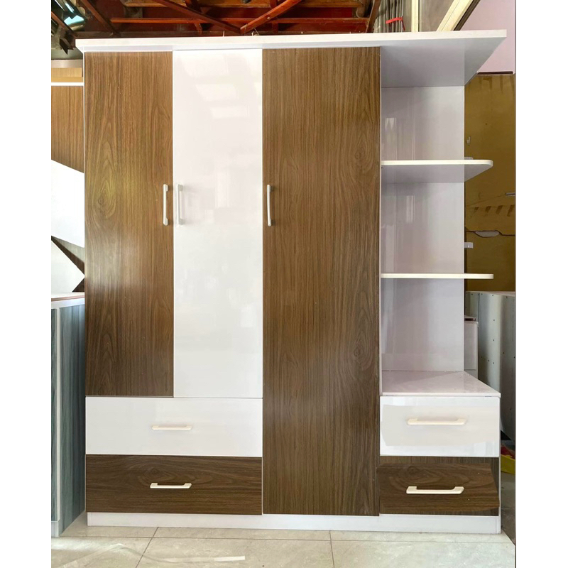 Tủ quần áo nhựa đài loan kèm kệ(145x170x45)lót lõi gỗ bản lề (Giao và ráp miễn phí nội thành TPHCM)