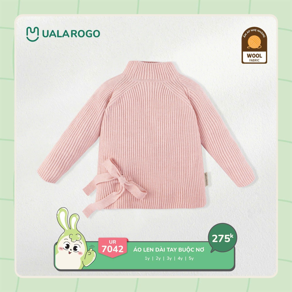 (9-24kg) Áo Len Dài Tay Cách Điệu, Đáng Yêu Cho Bé Trai, Bé Gái Uala Rogo UR7041, UR7042, UR7043, UR7044