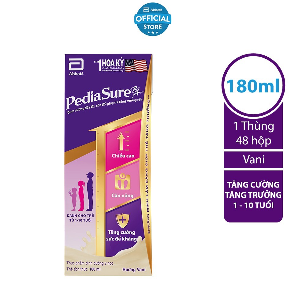 Ảnh Thùng 48 Hộp Sữa nước Pediasure Vani 180ml/hộp 1